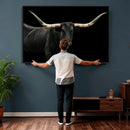 Texas Longhorn Wall Art Canvas Print – Framed Rustic Western by MyGreatCanvas | Canvas Wall Art Prints | Photo Prints & Wall Decor