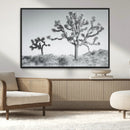 Joshua Trees Wall Art Canvas Print – Framed Black White
