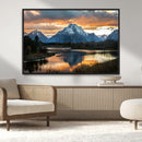 Mountain Sunset Wall Art Canvas Print – Framed Alpine by MyGreatCanvas | Canvas Wall Art Prints | Photo Prints & Wall Decor