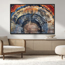 Tree Rings Wall Art Canvas Print – Framed Petrified Wood
