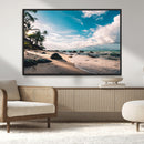 Tropical Beach Wall Art Canvas Print – Framed Ocean Waves