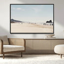Minimalist Beach Wall Art Canvas Print – Framed Coastal