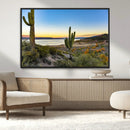 Saguaro Cactus Wall Art Canvas Print – Framed Desert Sunset by MyGreatCanvas | Canvas Wall Art Prints | Photo Prints & Wall Decor