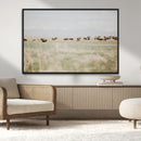 Bison Herd Wall Art Canvas Print – Framed Western Bison