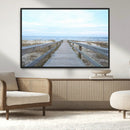 Beach Boardwalk Wall Art Canvas Print – Framed Coastal