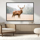 Vintage Wildlife Wall Art Canvas Print – Misty Landscape