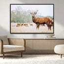 Rustic Deer Wall Art Canvas Print – Forest Woodland Stag