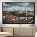 Mountain Landscape Wall Art Canvas Print – Framed Snowy