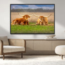 Texas Longhorn Pair Wall Art Canvas Print – Peaceful Rustic by MyGreatCanvas | Canvas Wall Art Prints | Photo Prints & Wall Decor