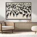 Wild Horse Stampede Wall Art Canvas Print – Monochrome by MyGreatCanvas | Canvas Wall Art Prints | Photo Prints & Wall Decor