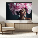Black Beauty Petal Crown Wall Art Canvas Print – Floral by MyGreatCanvas | Canvas Wall Art Prints | Photo Prints & Wall Decor