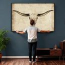 Longhorn Skull Wall Art Canvas Print – Rustic Western by MyGreatCanvas | Canvas Wall Art Prints | Photo Prints & Wall Decor