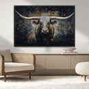 Rustic Longhorn Bull Wall Art Canvas Print – Vintage Western by MyGreatCanvas | Canvas Wall Art Prints | Photo Prints & Wall Decor