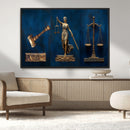 Lady Justice Wall Art Canvas Print – Elegant Gold Legal by MyGreatCanvas | Canvas Wall Art Prints | Photo Prints & Wall Decor