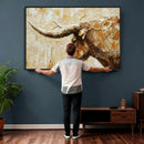 Rustic Longhorn Bull Wall Art Canvas Print – Vintage Western by MyGreatCanvas | Canvas Wall Art Prints | Photo Prints & Wall Decor