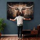 Abstract Longhorn Wall Art Canvas Print – Vintage Western by MyGreatCanvas | Canvas Wall Art Prints | Photo Prints & Wall Decor