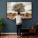 Texas Longhorn Cattle Wall Art, Rustic Western Ranch Canvas by MyGreatCanvas | Canvas Wall Art Prints | Photo Prints & Wall Decor