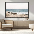 Coastal Ocean View Wall Art Canvas Print – Serene Rocky by MyGreatCanvas | Canvas Wall Art Prints | Photo Prints & Wall Decor