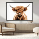 Scottish Highland Cow Canvas Print, Framed Highland Cow