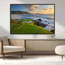 Coastal Golf Course Wall Art Canvas Print – Sunset with by MyGreatCanvas | Canvas Wall Art Prints | Photo Prints & Wall Decor