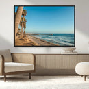 Scenic Beach Wall Art Canvas Print – Tall Palm Trees, Sandy by MyGreatCanvas | Canvas Wall Art Prints | Photo Prints & Wall Decor