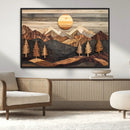 Wooden Mountain Layers Art – Rustic Pine Tree Landscape by MyGreatCanvas | Canvas Wall Art Prints | Photo Prints & Wall Decor