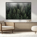 Dense Evergreen Forest Misty Morning Fog Pine Trees Woodland by MyGreatCanvas | Canvas Wall Art Prints | Photo Prints & Wall Decor