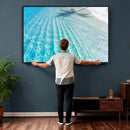 Crystal Clear Ocean Water Sunlit Reflections Palm Shadow Sandy Beach Tropical Wall Art for Home, Office Decor by MyGreatCanvas | Canvas Wall Art Prints | Photo Prints & Wall Decor