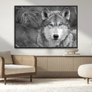 Wild Wolf Blue Eye Wall Art Canvas Print