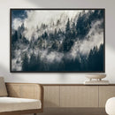 Foggy Pine Forest Wall Art – Framed Black White Nature by MyGreatCanvas | Canvas Wall Art Prints | Photo Prints & Wall Decor