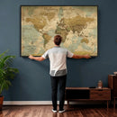 Personalized Custom World Map Wall Art Print – Add Your