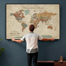 Personalized Push Pin World Map Canvas – Custom Framed by MyGreatCanvas | Canvas Wall Art Prints | Photo Prints & Wall Decor
