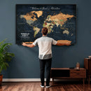 Personalized World Map Canvas – Custom Framed Push Pin by MyGreatCanvas | Canvas Wall Art Prints | Photo Prints & Wall Decor