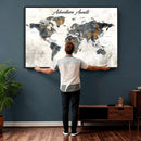 Custom Push Pin World Map Wall Art Canvas Print – by MyGreatCanvas | Canvas Wall Art Prints | Photo Prints & Wall Decor