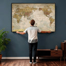 Personalized Push Pin World Map Canvas Print – Custom