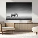 Elephand and Zebra Wall Art Canvas Print, Modern Artwork