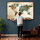 World Map Canvas Print – Framed Detailed Map of the World by MyGreatCanvas | Canvas Wall Art Prints | Photo Prints & Wall Decor