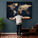 World Map Canvas Print – Detailed Map of the World Wall Art by MyGreatCanvas | Canvas Wall Art Prints | Photo Prints & Wall Decor
