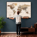 World Map Canvas Print – Framed Detailed Map of the World by MyGreatCanvas | Canvas Wall Art Prints | Photo Prints & Wall Decor