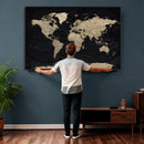 World Map Wall Art Print – Detailed Map of the World Wall by MyGreatCanvas | Canvas Wall Art Prints | Photo Prints & Wall Decor
