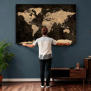 World Map Canvas Print – Detailed Map of the World Wall Art