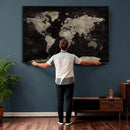 Detailed World Map Wall Art Print - Large Framed World Map
