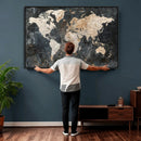 World Map Canvas Print – Detailed Map of the World Wall Art by MyGreatCanvas | Canvas Wall Art Prints | Photo Prints & Wall Decor
