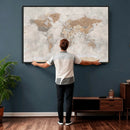 Detailed World Map Wall Art Canvas Print for Home and Office Decor by MyGreatCanvas | Canvas Wall Art Prints | Photo Prints & Wall Decor