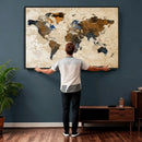 World Map Canvas Print – Framed Travel Map Wall Art for by MyGreatCanvas | Canvas Wall Art Prints | Photo Prints & Wall Decor