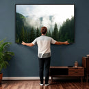Misty Mountain Forest Canvas Print, Foggy Pine Trees Nature by MyGreatCanvas | Canvas Wall Art Prints | Photo Prints & Wall Decor