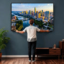 Austin Skyline Wall Art Canvas Print, Austin Downtown Night by MyGreatCanvas | Canvas Wall Art Prints | Photo Prints & Wall Decor
