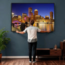 Boston Wall Art Canvas Print, Boston City Downtown Night by MyGreatCanvas | Canvas Wall Art Prints | Photo Prints & Wall Decor