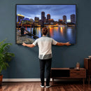 Boston Wall Art Canvas Print, Boston City Downtown Night by MyGreatCanvas | Canvas Wall Art Prints | Photo Prints & Wall Decor