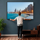 Chicago Wall Art Canvas Print, Chicago City Downtown Night by MyGreatCanvas | Canvas Wall Art Prints | Photo Prints & Wall Decor